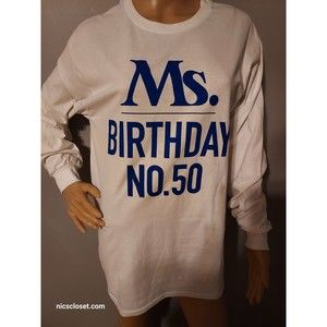 Ms. Birthday No. 50 Long-sleeved Tee-shirt